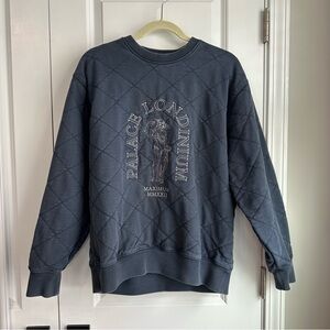 Palace Londinium Quilted Crewneck Navy (Size L)